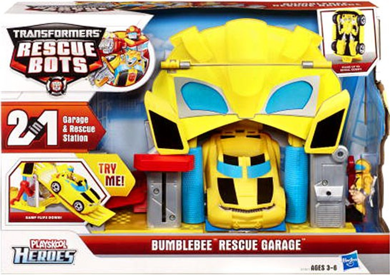 Transformers Playskool Heroes Rescue Bots Bumblebee Rescue Garage Action Figure Playset Hasbro Toys Toywiz - auto trade bot roblox golden lion trading