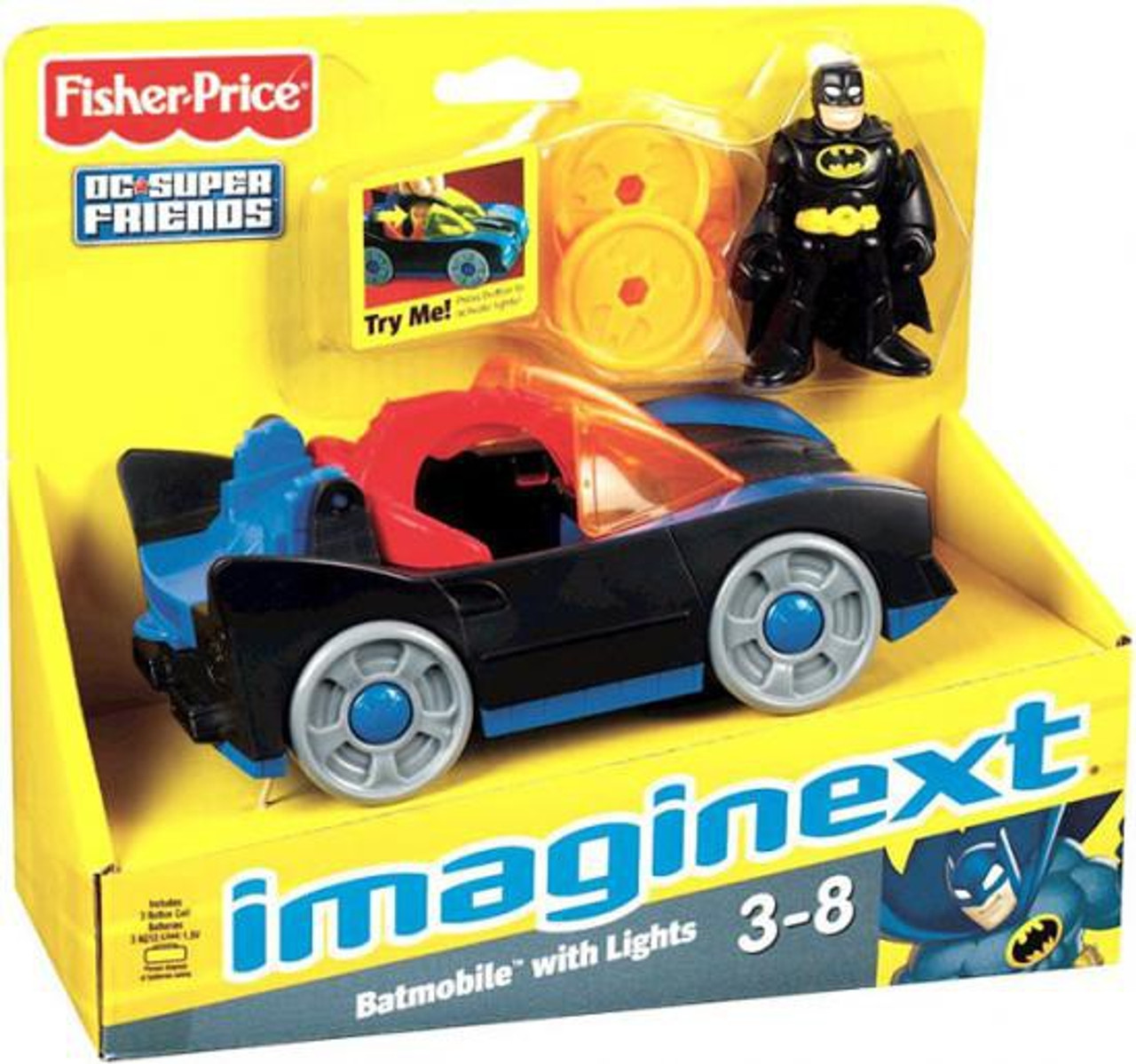 imaginext batman car with lights