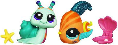 Littlest Pet Shop Single Figur – Angel Fish With Frog, Spielzeug Für Kinder, Sammelfigur