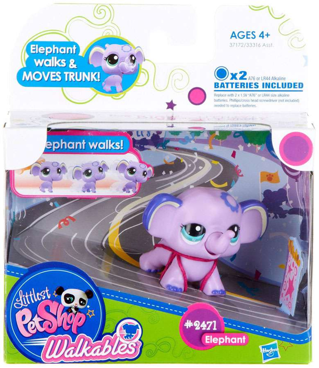 Littlest Pet Shop Walkables Elephant Figure 2471 Hasbro Toys ToyWiz