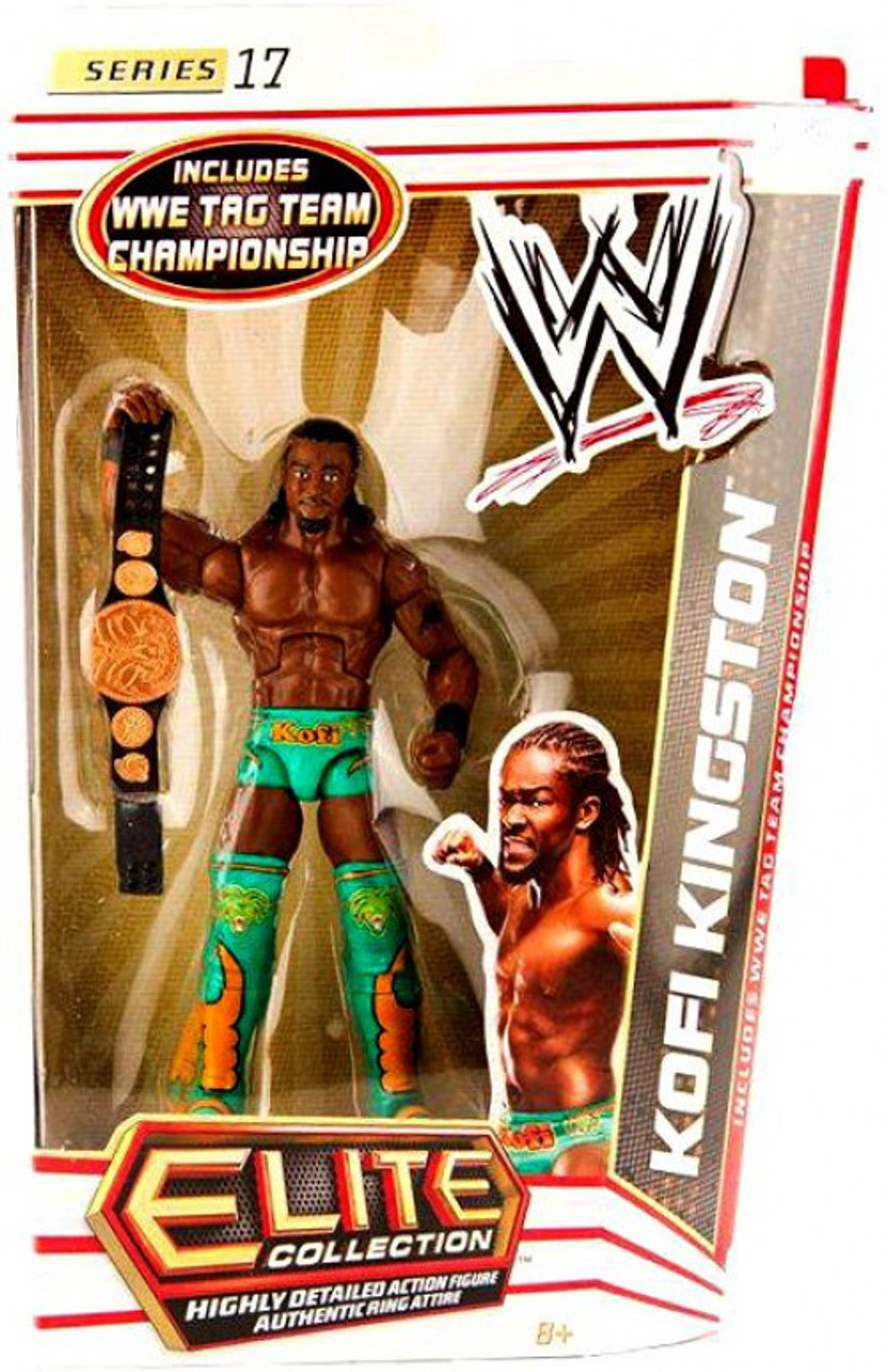 Wwe Wrestling Elite Collection Series 17 Kofi Kingston Action Figure Wwe Tag Team Championship 4689