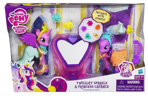 My Little Pony Friendship Is Magic Crystal Empire Twilight Sparkle Princess Cadance Crystal Jewel Salon Figure Set Hasbro Toys Toywiz