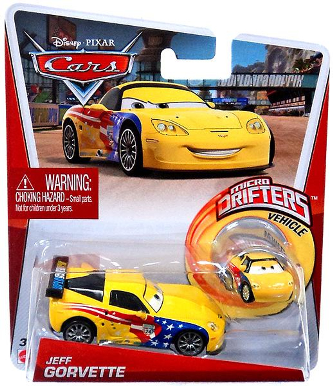 Disney Pixar Cars Micro Drifters Jeff Gorvette 155 Diecast Car With Micro Drifter Mattel Toys Toywiz Disney pixar cars 3 jeff gorvette (american wgp racer #24) review. mattel