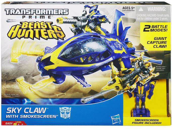 Transformers Prime Beast Hunters Sky Claw with Smokescreen Action