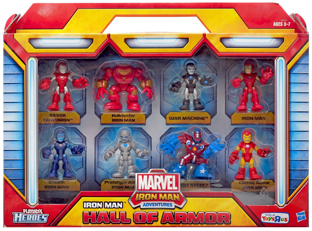 Marvel Playskool Heroes Iron Man Adventures Iron Man Hall Of Armor Exclusive Action Figure Set Hasbro Toys Toywiz - the red armor of black doom roblox