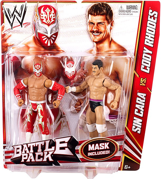 WWE Wrestling Battle Pack Series 23 Sin Cara vs. Cody Rhodes Action ...
