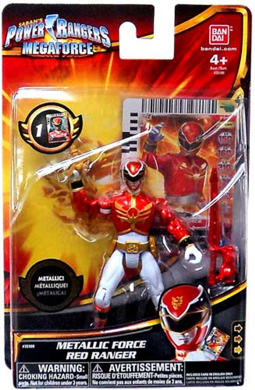 Power Rangers Megaforce Metallic Force Red Ranger Action Figure Bandai 8341