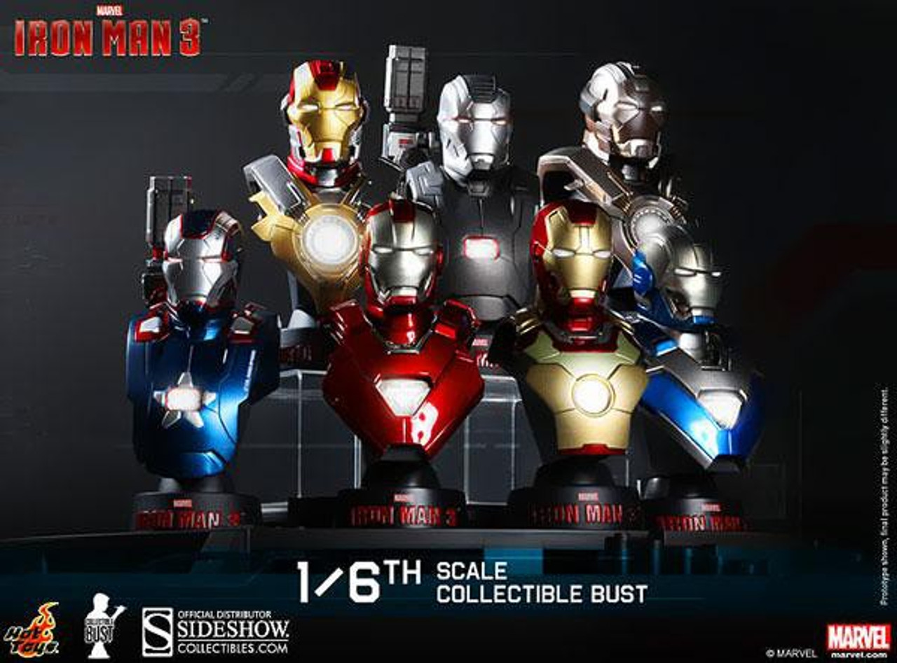 Iron Man 3 Iron Man 3 16th Scale Collectible Bust Set 16 Hot Toys Toywiz - roblox iron man 3 theme