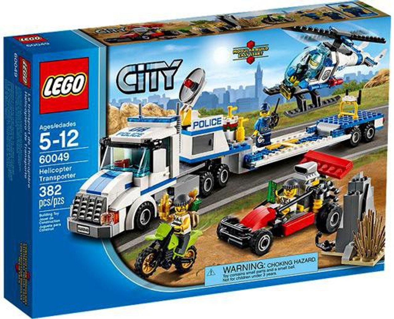 lego police truck and trailer