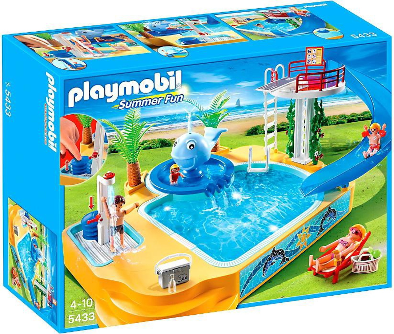 playmobil swimming pool set