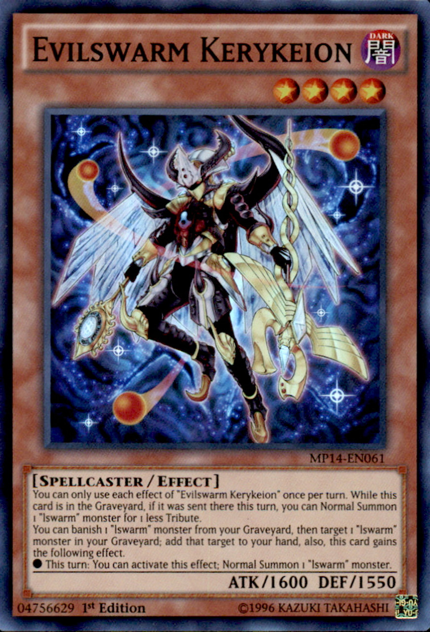 YuGiOh 2014 Mega Tin Single Card Super Rare Evilswarm Kerykeion MP14