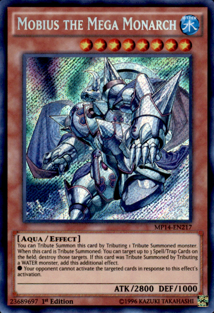 YuGiOh 2014 Mega Tin Single Card Secret Rare Mobius the Mega Monarch