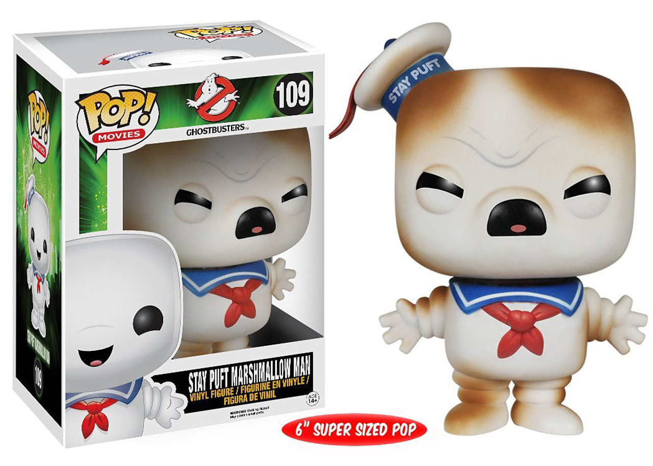 Ghostbusters Funko Pop Movies Toasted Stay Puft Marshmallow Man 6 Inch Vinyl Figure Super Sized -