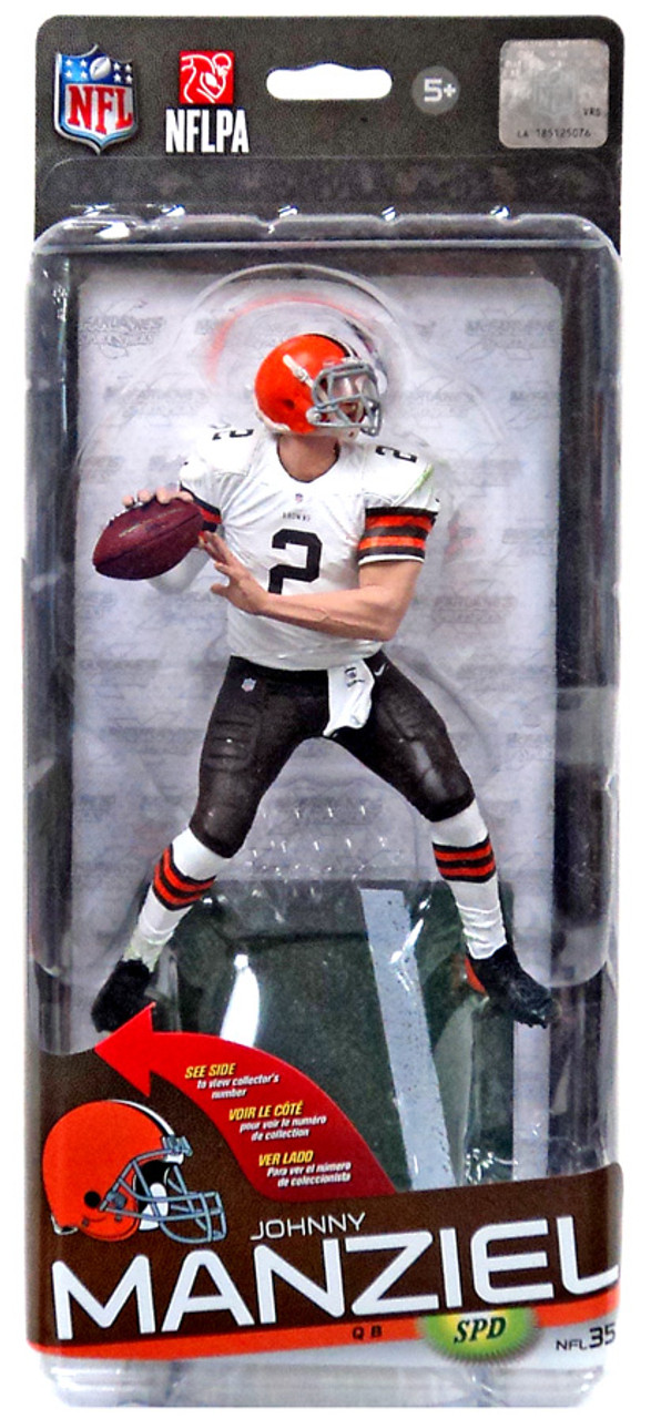 Mcfarlane Toys Nfl Cleveland Browns Sports Picks Series 35 Johnny Manziel Action Figure White Jersey Toywiz - roblox football stars how to change height