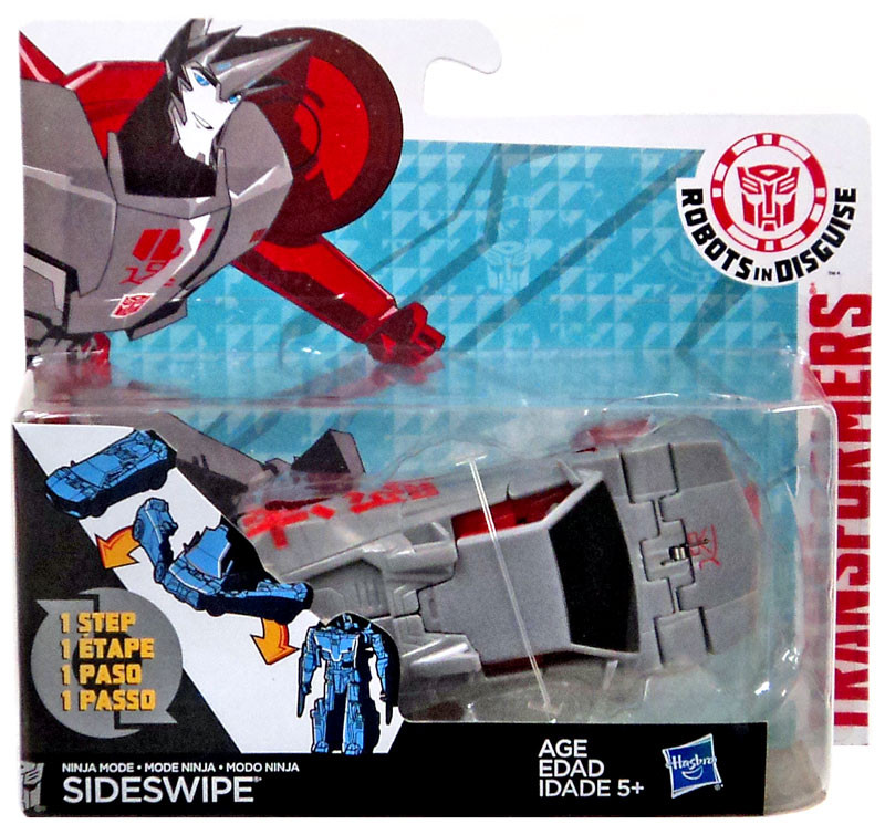 Transformers Robots in Disguise 1 Step Changers Ninja Mode Sideswipe Action Figure Hasbro Toys