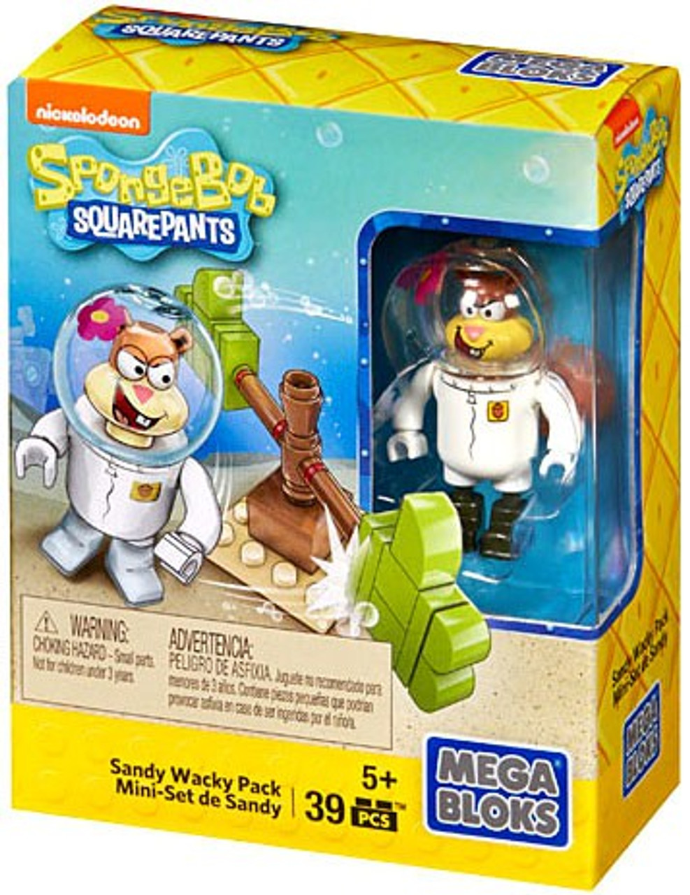 Mega Bloks Spongebob Squarepants Sandy Wacky Pack Set 38406 Yellow Box ToyWiz