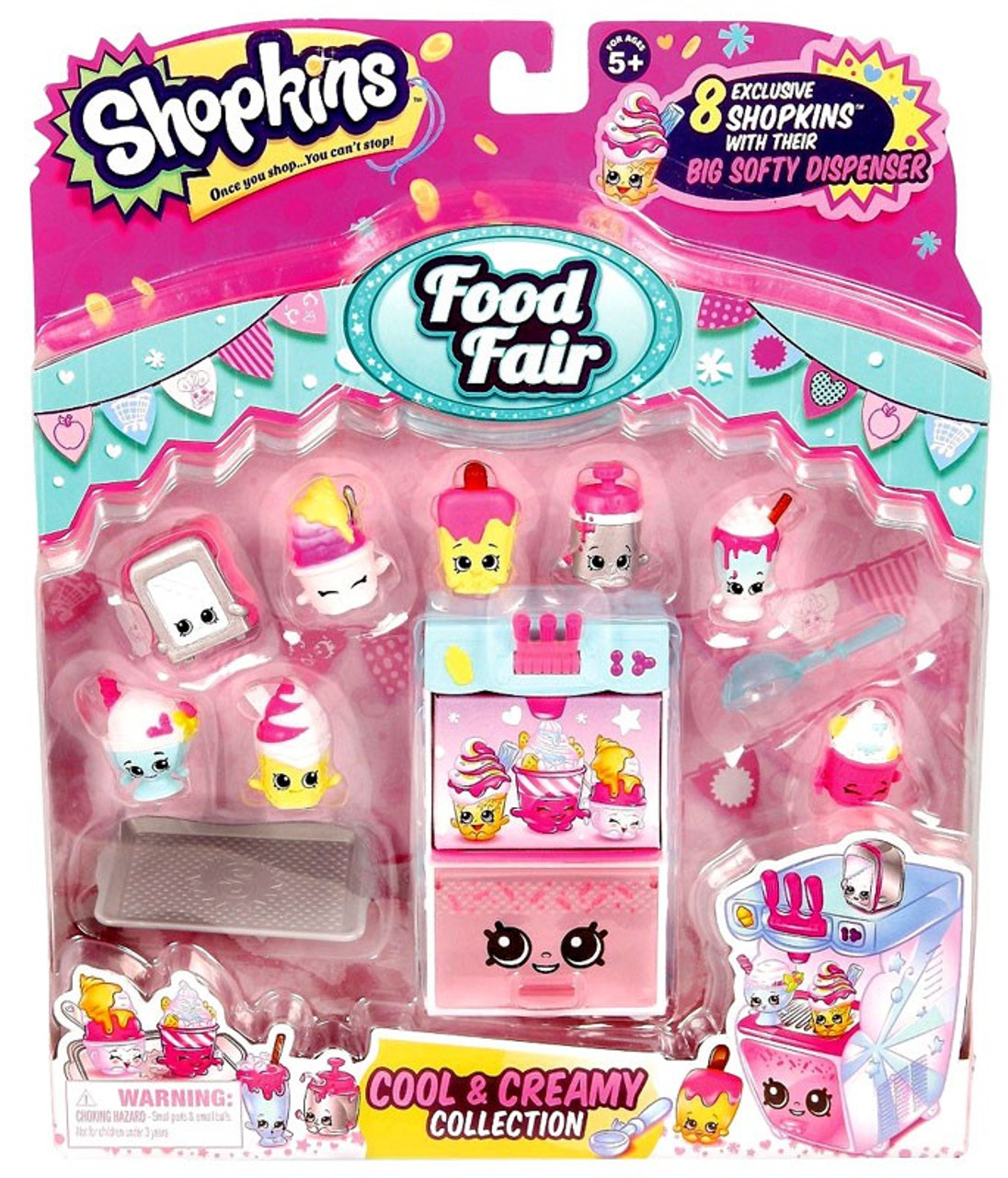 Shopkins Food Fair Cool Creamy Collection Theme Pack Moose Toys ToyWiz