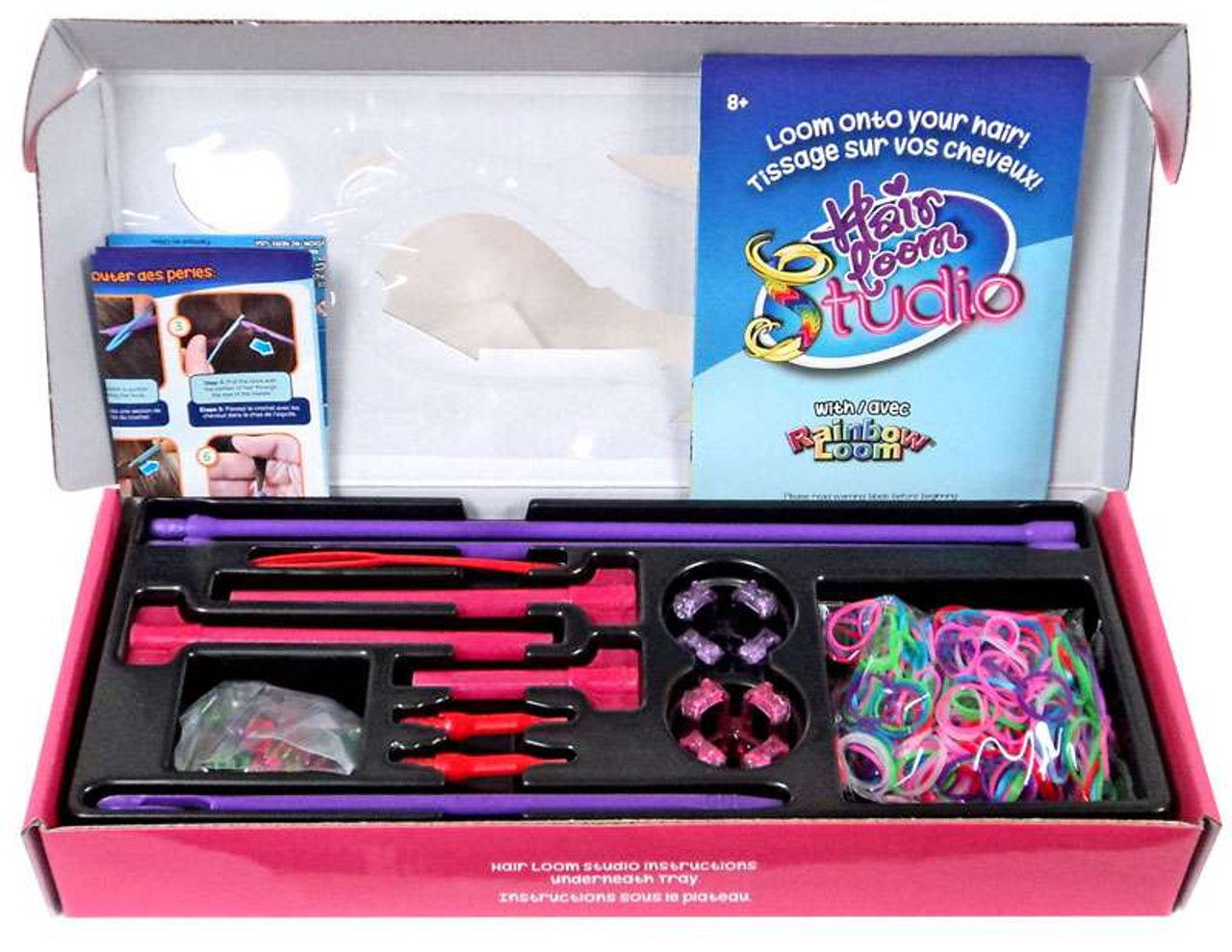 Rainbow Loom Hair Loom Studio Double Rubber Band Crafting Kit Twistz ...