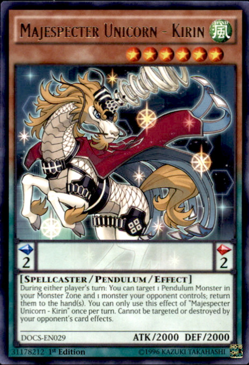 Yugioh Dimension Of Chaos Single Card Rare Majespecter Unicorn Kirin Docs En029 Toywiz