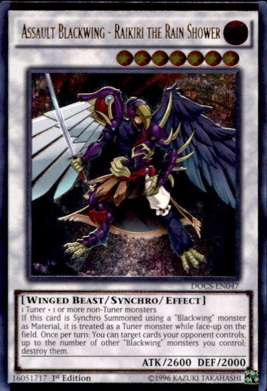 Yugioh Dimension Of Chaos Single Card Ultimate Rare Assault Blackwing Raikiri The Rain Shower Docs En047 Toywiz Yugioh Dimension Of Chaos Single Card Ultimate Rare Assault Blackwing Raikiri The Rain Shower Docs En047 Toywiz