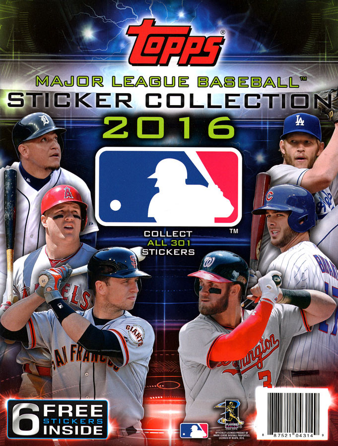 MLB Topps 2016 Baseball Sticker Collection Album ToyWiz