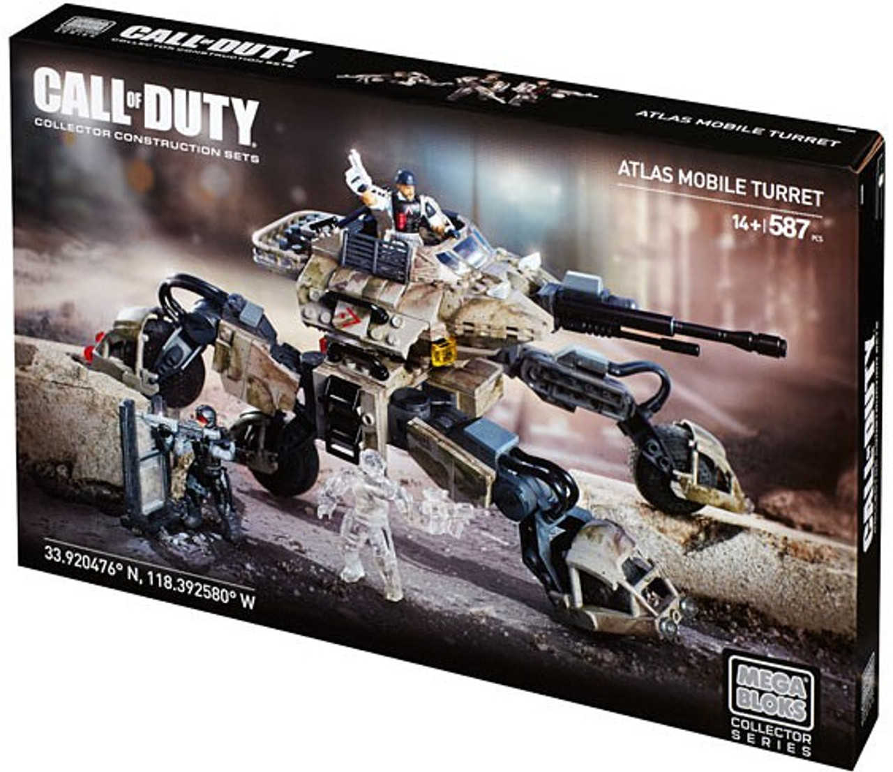 Mega Bloks Call Of Duty Atlas Mobile Turret Set 38154 Toywiz - the little men sam turret roblox