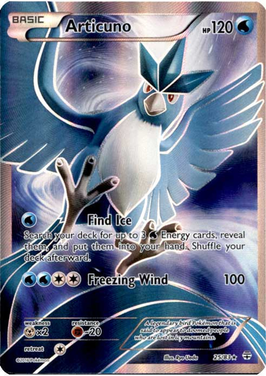 Pokemon X Y Generations Single Card Ultra Rare Full Art Articuno 25 Toywiz - pikachu 25 sales roblox