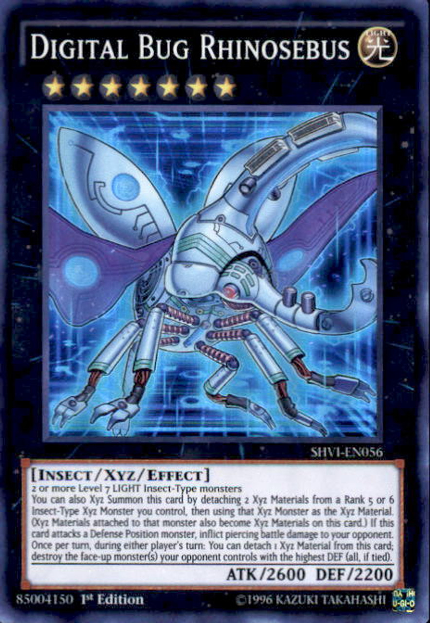 Yugioh Shining Victories Single Card Super Rare Digital Bug Rhinosebus Shvi En056 Toywiz - roblox dungeon quest piercing rain