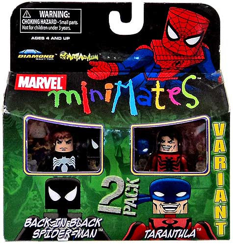 Marvel Minimates Series 27 Back In Black Spider Man Tarantula Minifigure 2 Pack Variant Diamond Select Toys Toywiz