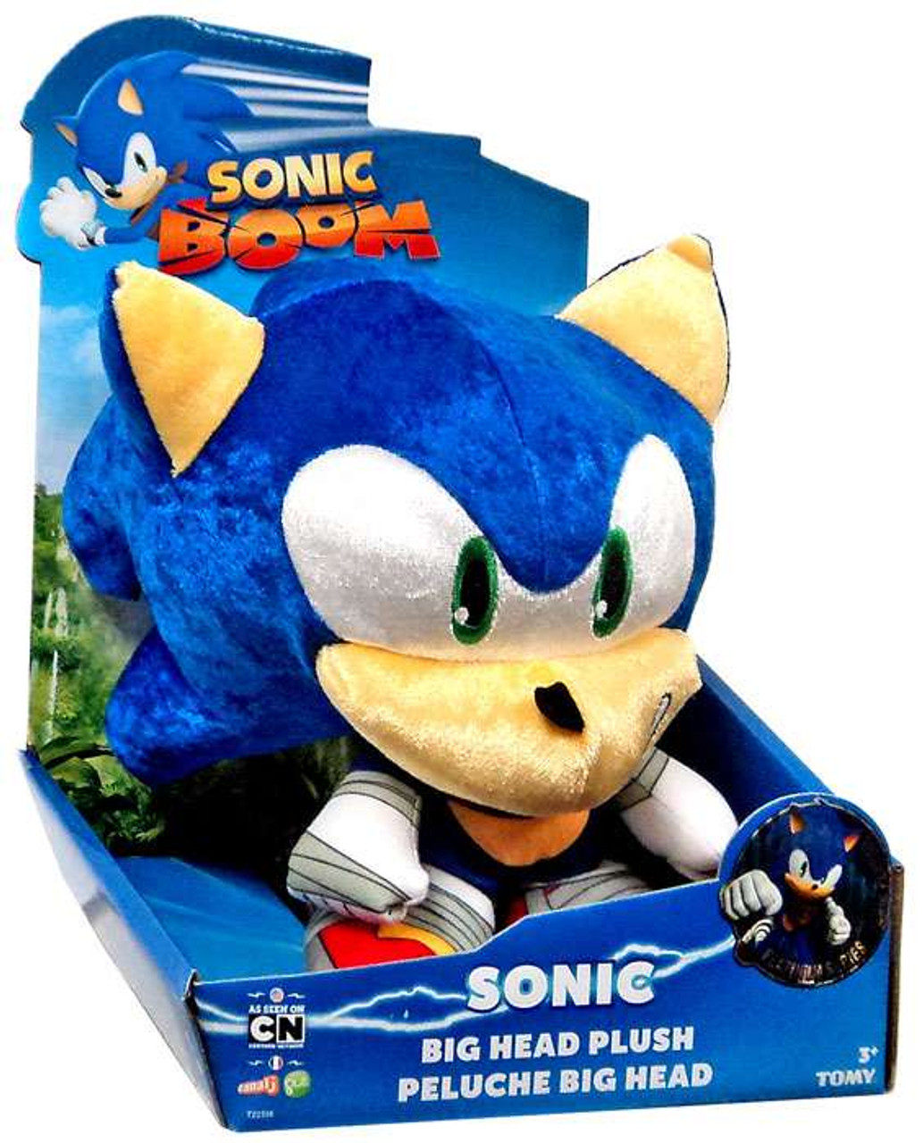 Sonic The Hedgehog Sonic Boom Sonic 8 Big Head Plush Metallic Tomy Inc Toywiz - big head vs bigger head roblox