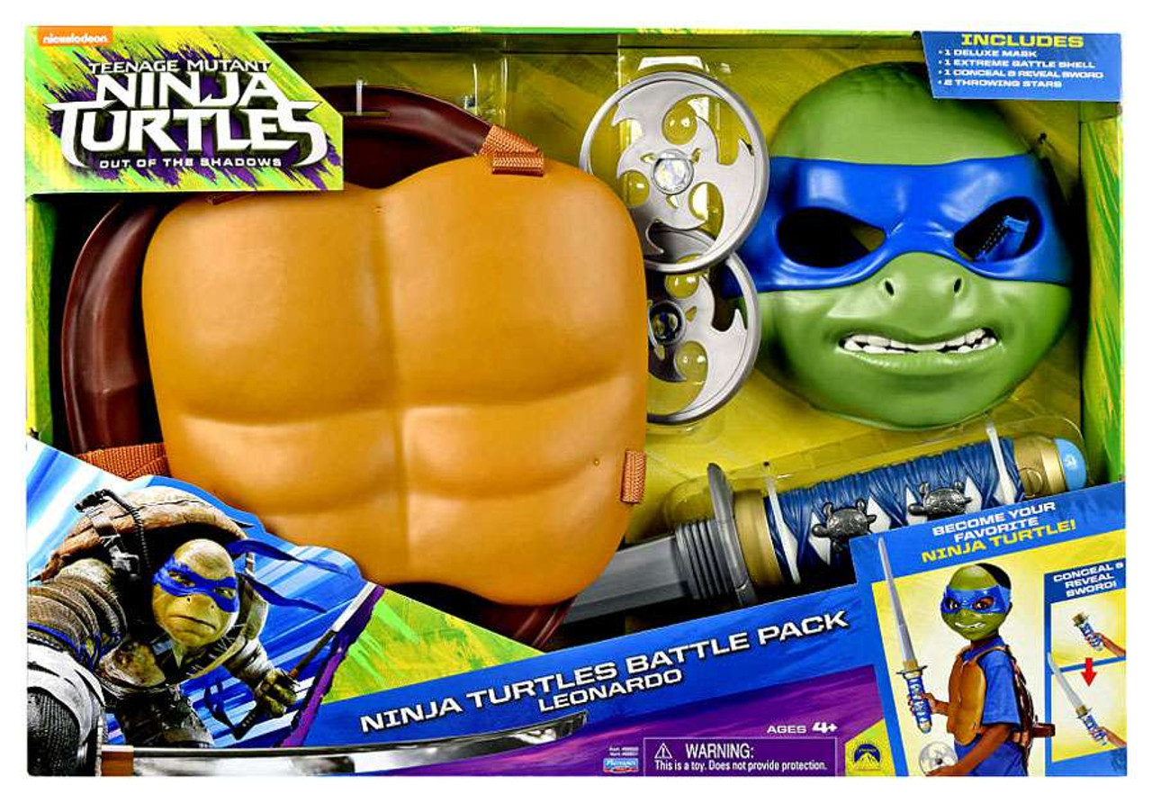 Teenage Mutant Ninja Turtles Out Of The Shadows Ninja Turtles Battle Pack Leonardo Exclusive Roleplay Set Playmates Toywiz - roblox ninja mask of shadows