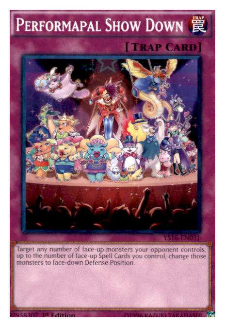 YuGiOh 2016 Starter Deck Yuya Single Card Common Performapal Show Down YS16EN031 ToyWiz