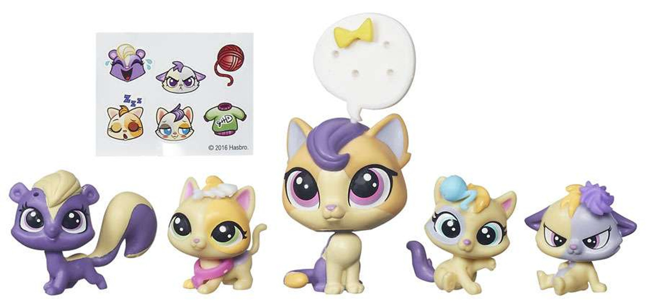 Littlest Pet Shop Surprise Families Calico Cats Mini Pet 5Pack Hasbro