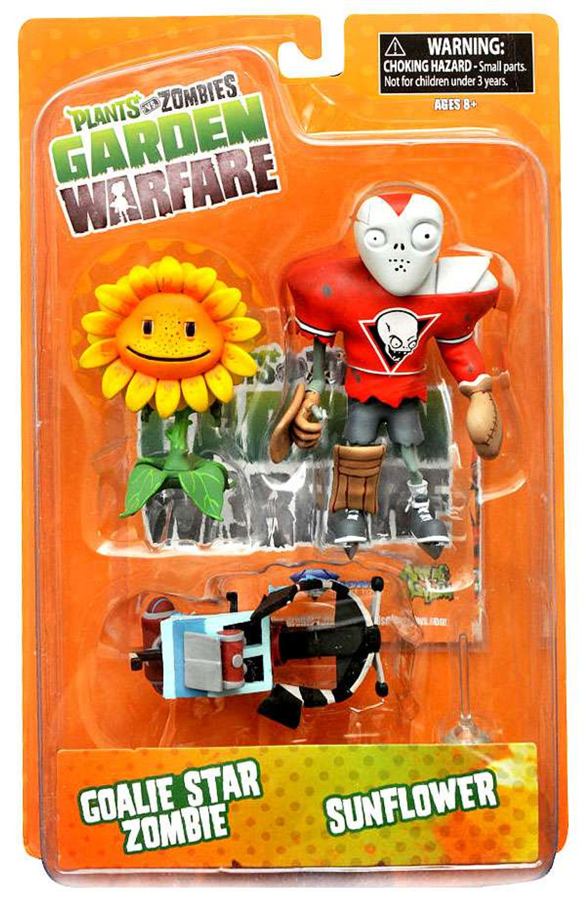 Plants Vs Zombies Garden Warfare Series 2 Goalie Star Zombie Sunflower 5 Action Figure 2 Pack Diamond Select Toys Toywiz - plants vs zombies chomper roblox plants vs zombies