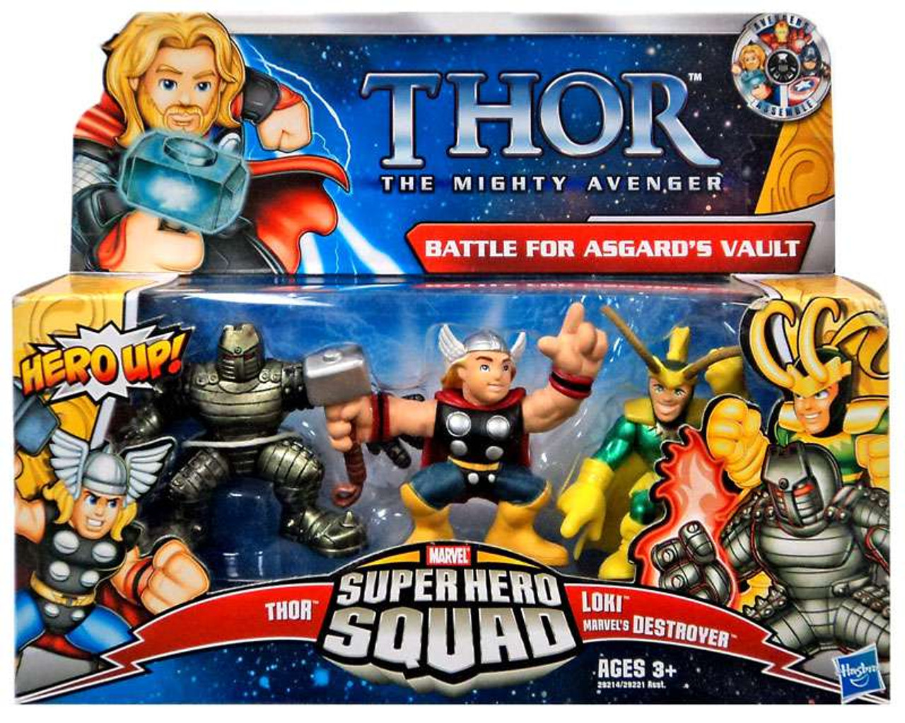 Marvel Thor The Mighty Avenger Super Hero Squad Battle For Asgards Vault Action Figure Set Hasbro Toys Toywiz - marvelsuper hero squad online roblox