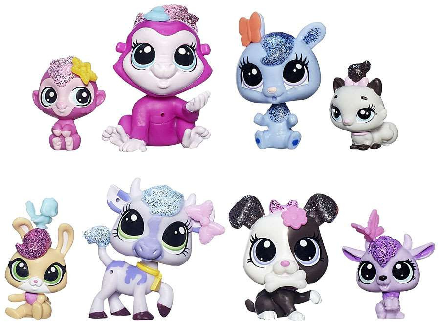Littlest Pet Shop Glitter Pets Exclusive Figure 8-Pack ...