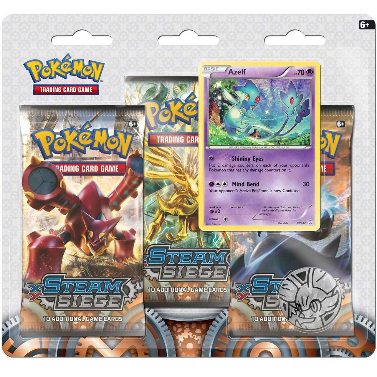 Pokemon XY Steam Siege Azelf Special Edition 3 Booster Packs