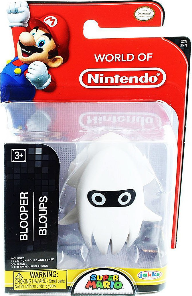 World of Nintendo Super Mario Blooper 2.5 Mini Figure Jakks