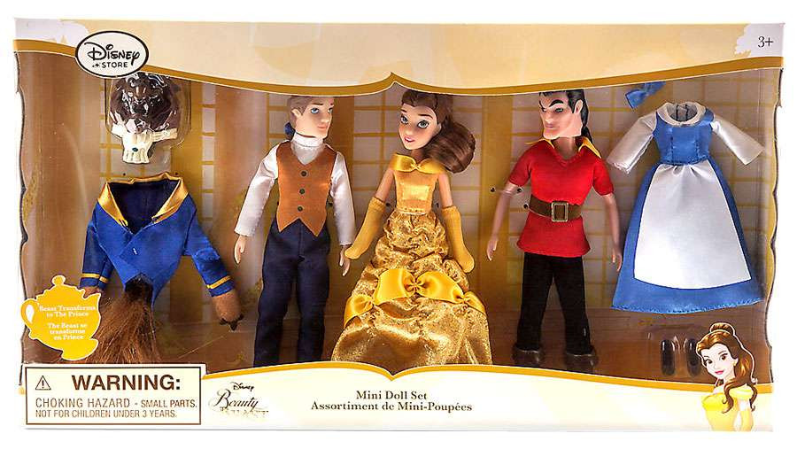 disney beauty and the beast doll set