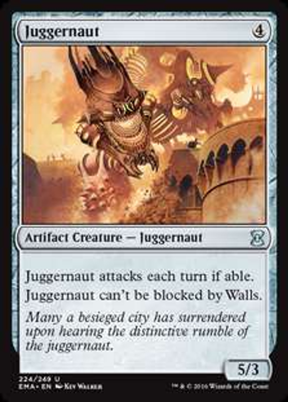 Magic The Gathering Eternal Masters Single Card Uncommon Juggernaut 224 Foil Toywiz - roblox the isle artifacts