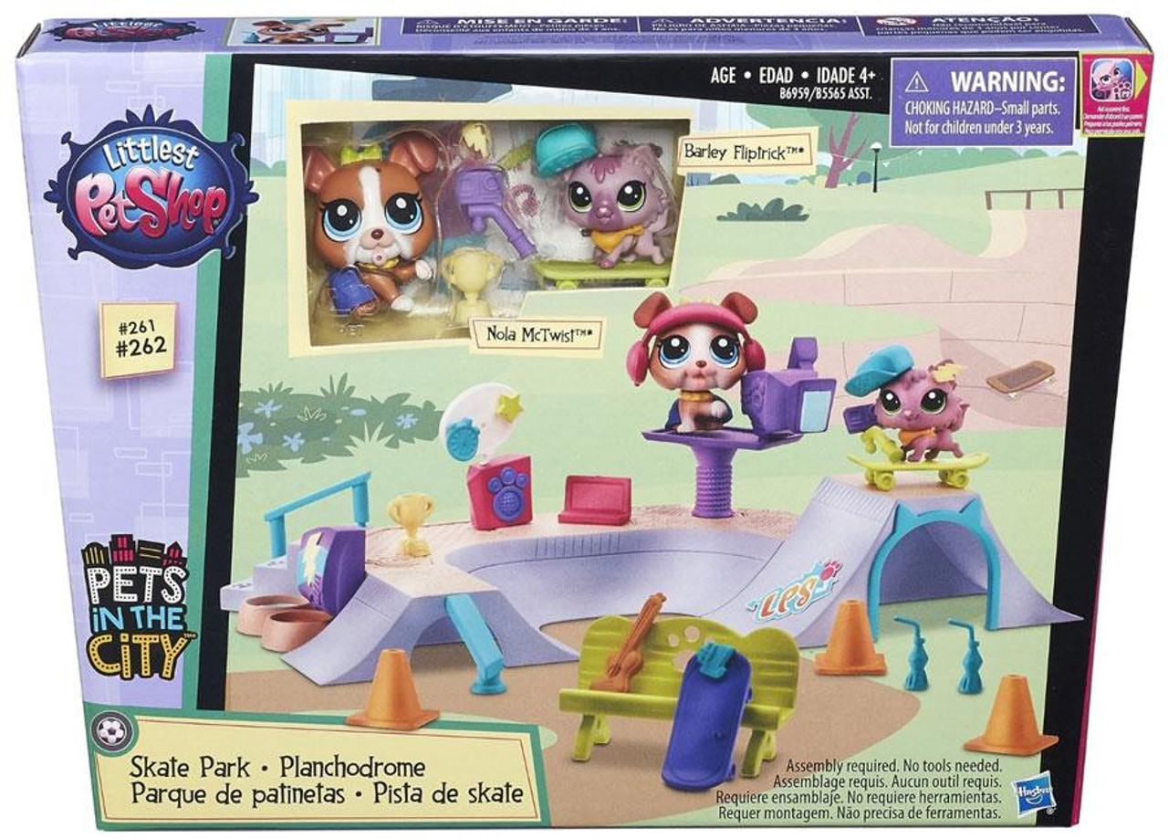 Littlest Pet Shop Pets In The City Skate Park Playset Hasbro Toys Toywiz - the mega fun skate park closed d roblox