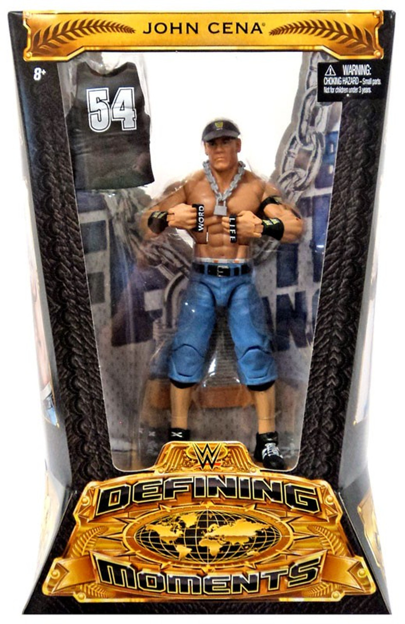 Wwe Wrestling Defining Moments John Cena Action Figure 2003 Word Life Mattel Toys Toywiz - roblox his name is john cena sound song id