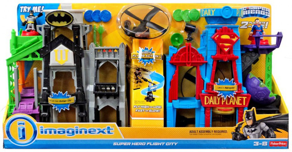 Fisher Price DC Super Friends Imaginext Super Hero Flight City Playset