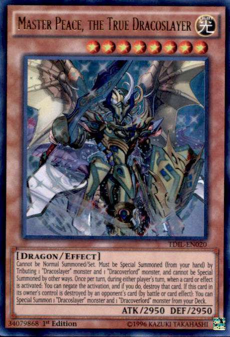 master peace yugioh deck Peace, The True Dracoslaying King (Platinum Secret Rare) - RA04-EN283 - Platinum Secret Rare From the The Dark Illusion set Yu-Gi-Oh! - Master Peace, The