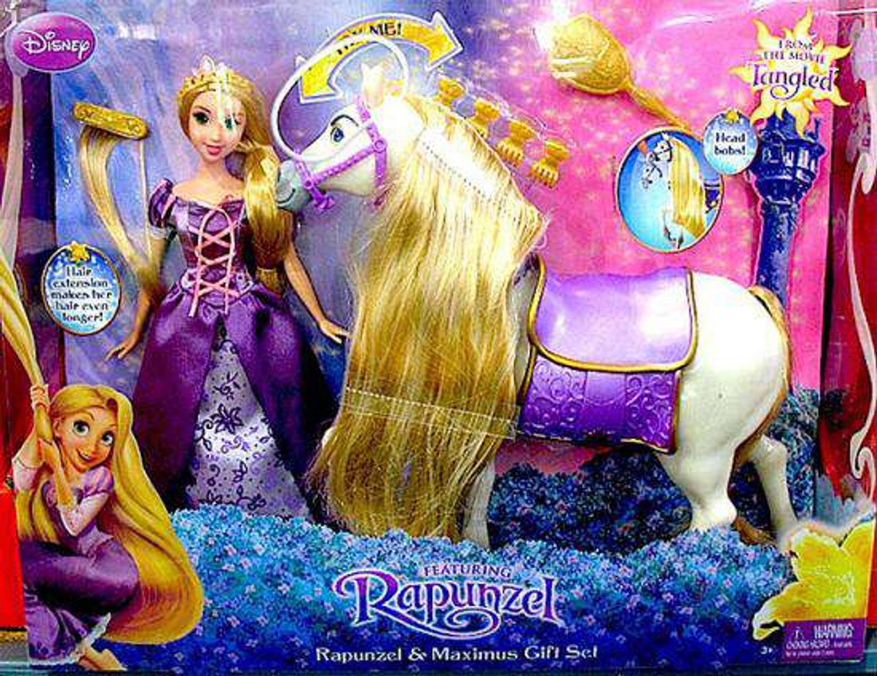 disney princess rapunzel & maximus figure set