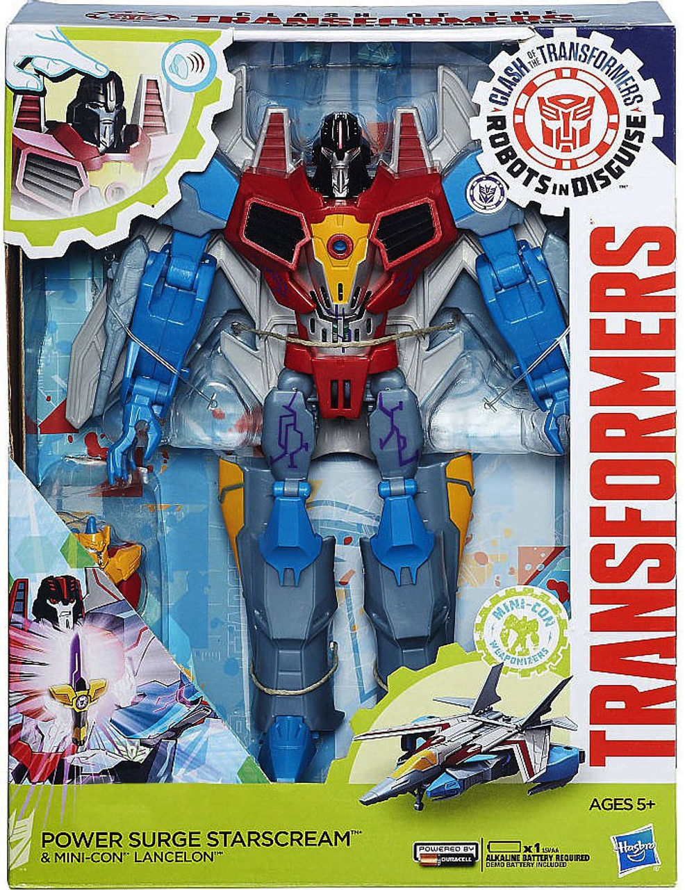 Transformers Robots in Disguise Power Surge Starscream & Mini-Con Lancelon Voyager Action Figure
