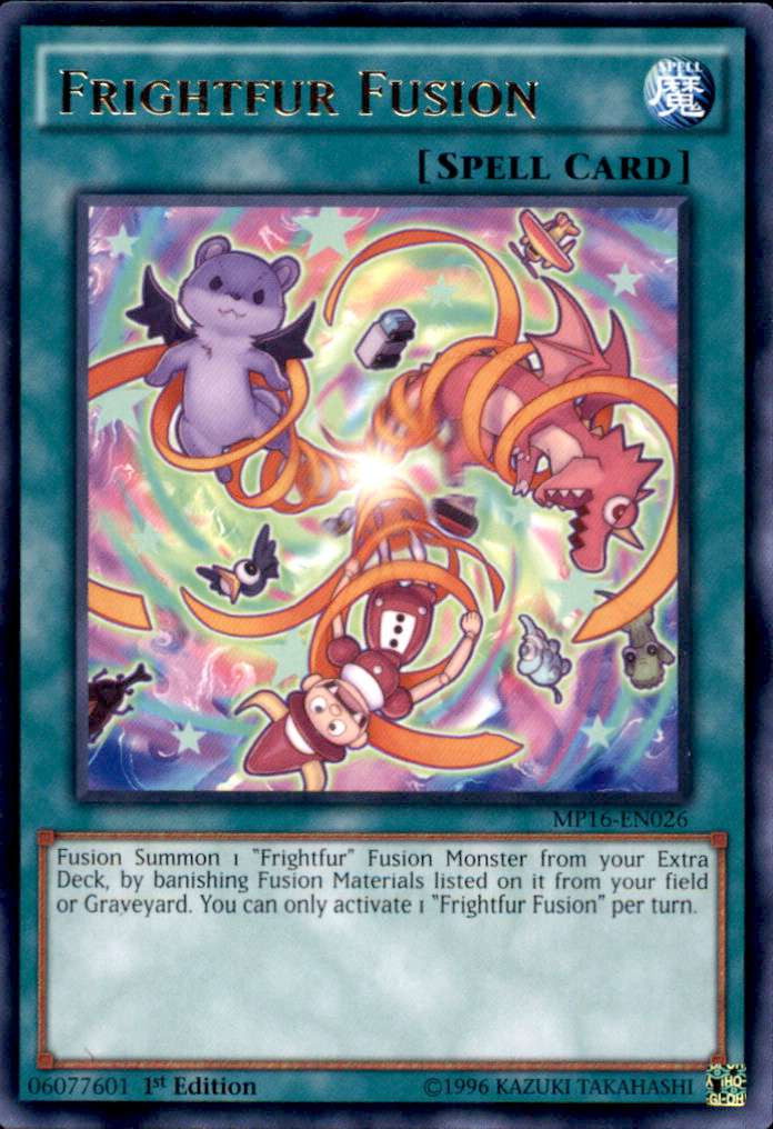 Fuyu YuGiOh 2016 Mega-Tin Mega Pack Single Card Rare Frightfur Fusion