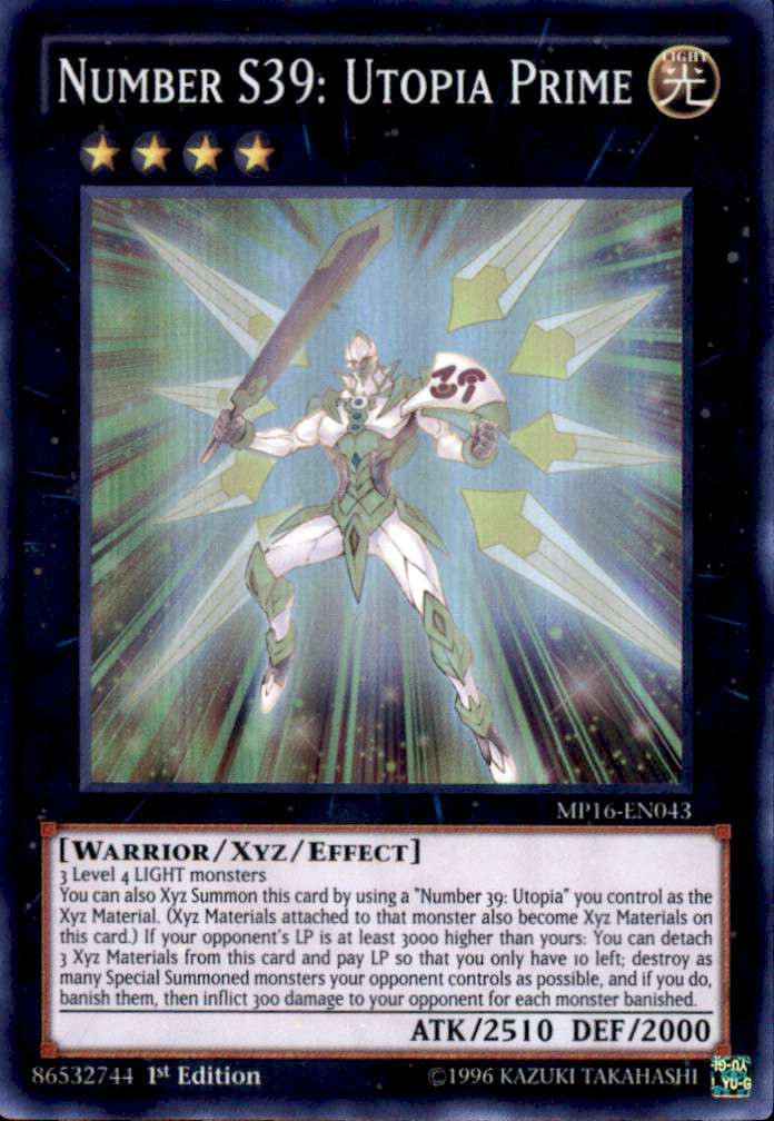 YuGiOh 2016 Mega-Tin Mega Pack Single Card Super Rare Number S39