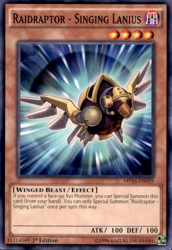 YU-GI-OH! Sammelkarte: Raidraptor – Wild Vulture (MP16-EN116) – Common, 1. Edition Aus Mega Pack 2016