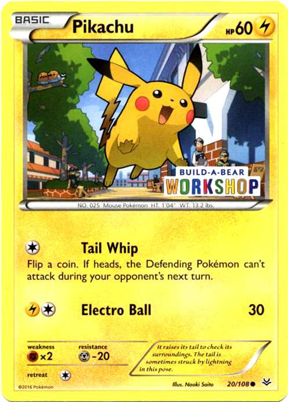 Pokemon Trading Card Game Promo Single Card Promo Pikachu 20 Build A Bear Toywiz